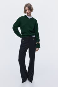 H&M Flared Twill Trousers