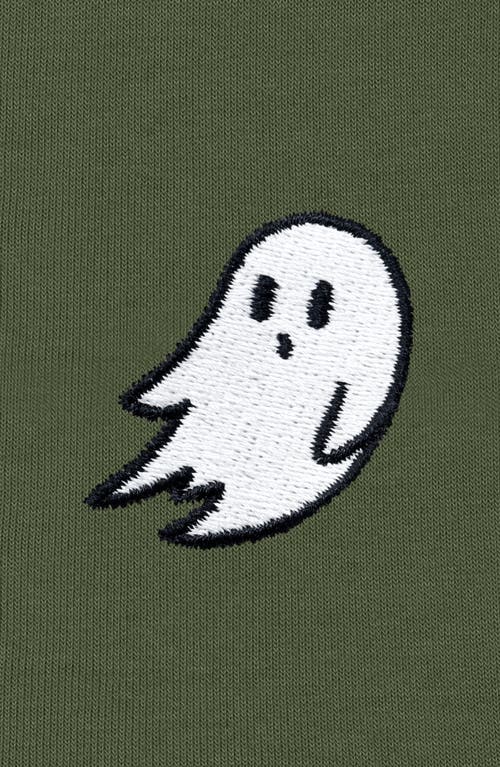 Dalix Ghost Zip Hoodie In Military Green