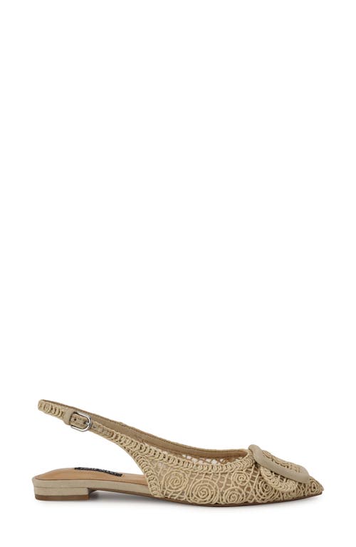 Shop Nine West Jasser Pointed Toe Slingback Flat In Light Natural