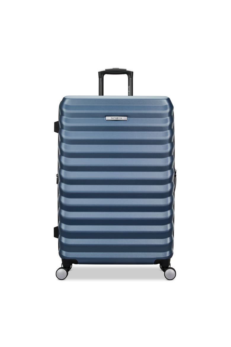 Element Hardside Expandable 28" Large Checked Spinner Luggage, Alternate, color, Captains Blue
