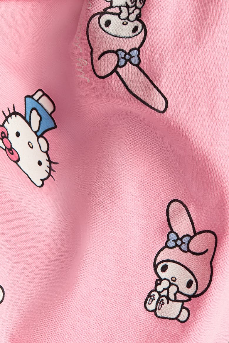 Printed Cotton Dress, Alternate, color, Pink/Sanrio