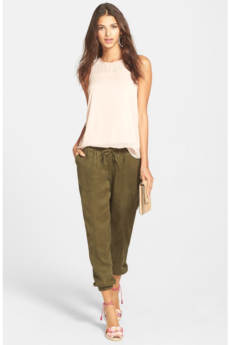 Tencel® Cargo Pants, Alternate, color, DARK FALL OLIVE