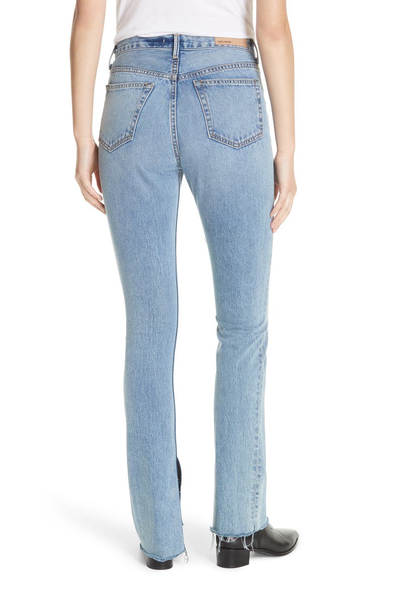 Addison Split Hem Boot Leg Jeans, Alternate, color, TOUCH THE FLOOR