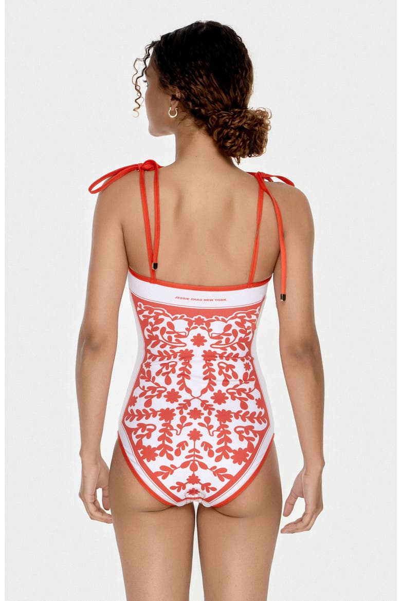 Crossing Red Reversible One-Piece Swimsuit, Alternate, color, Red