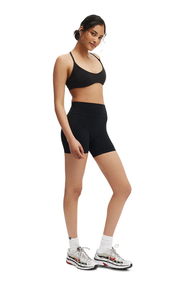 COTTON ON BODY Women's Active Ultra Soft Minimal Strappy Crop, Alternate, color, Black