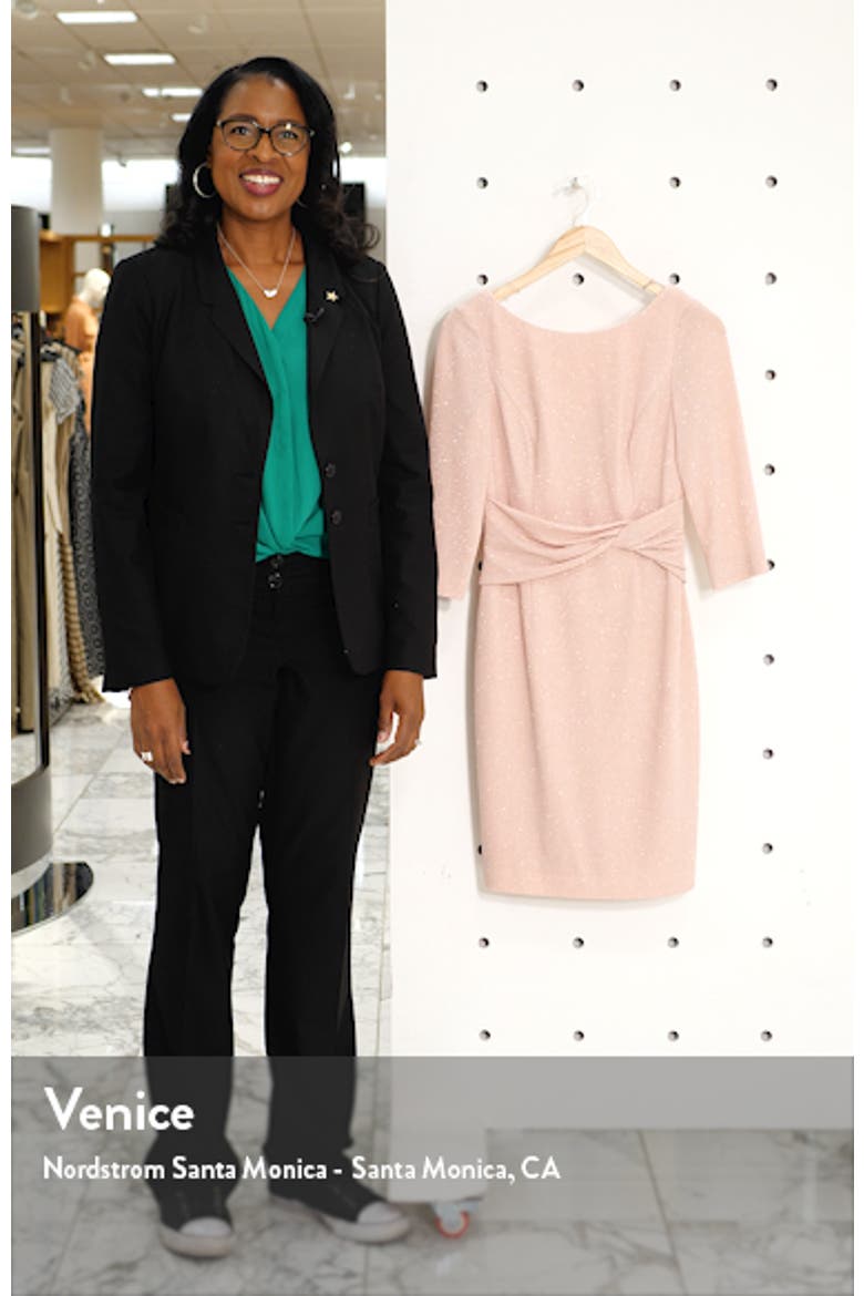 Bateau Neck Sparkle Sheath Dress video