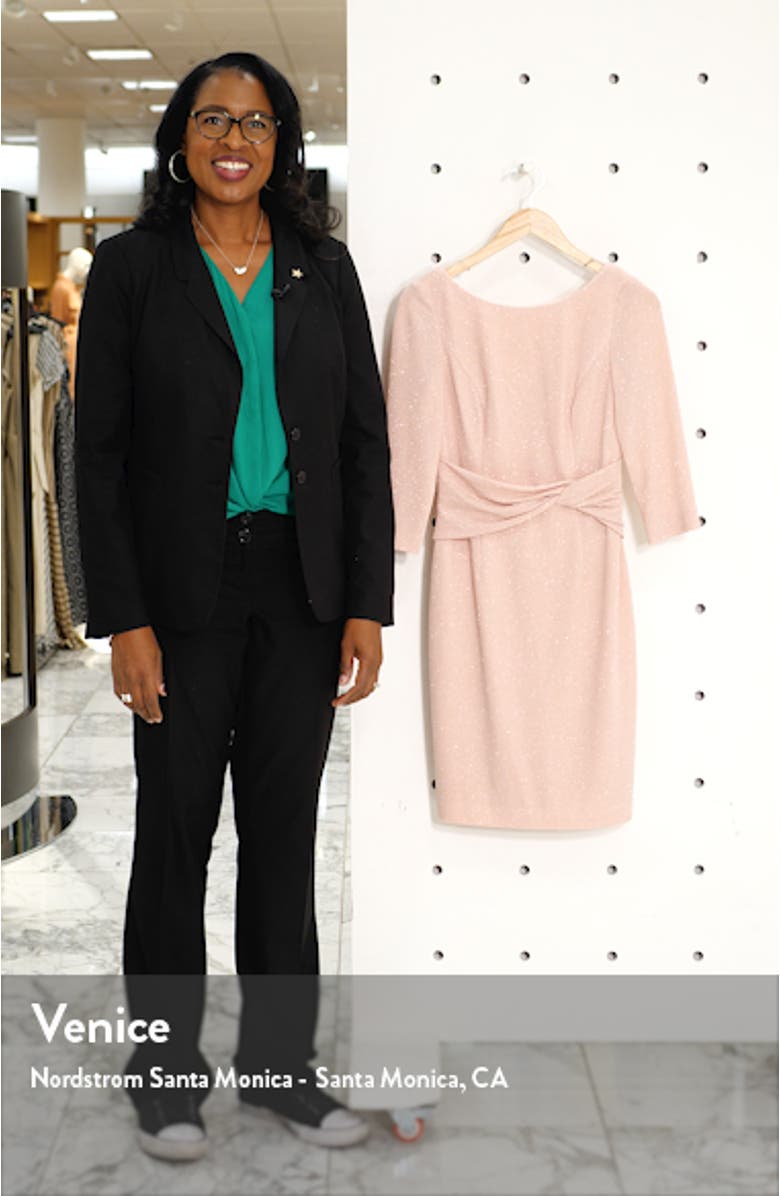 Bateau Neck Sparkle Sheath Dress, sales video thumbnail