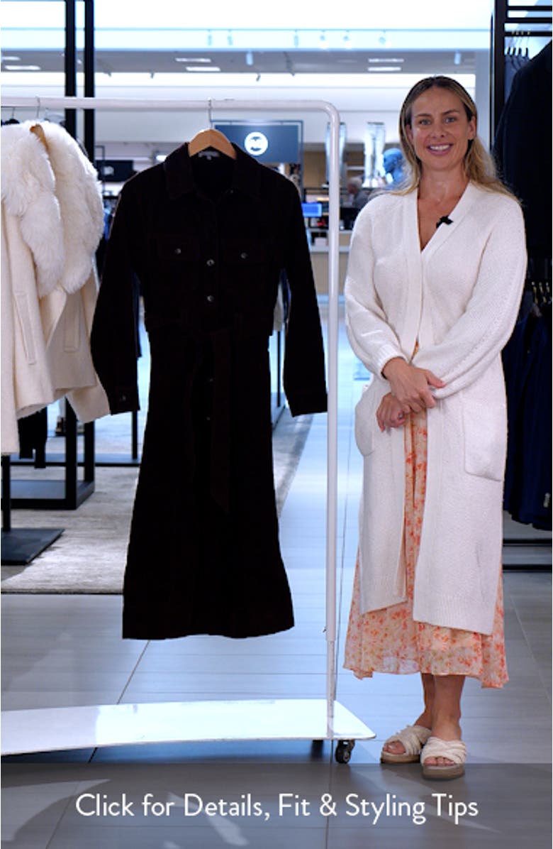 Long Sleeve Corduroy Shirtdress, sales video thumbnail