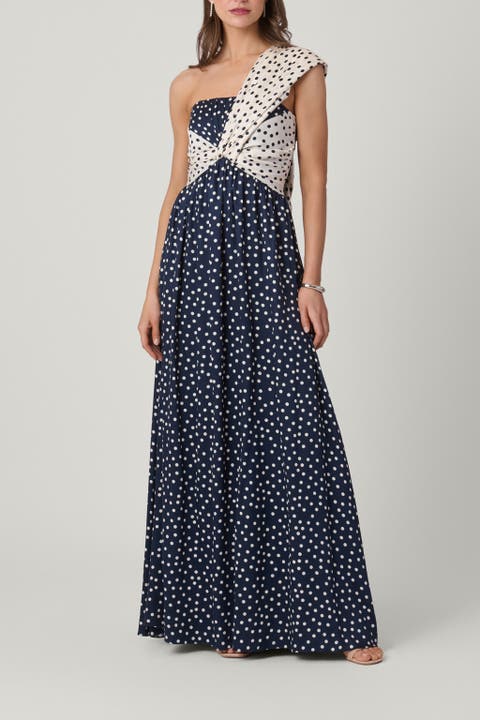 Polka Dot Satin Blakely Dress