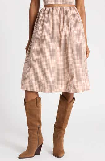 Gingham Elasticated Skirt