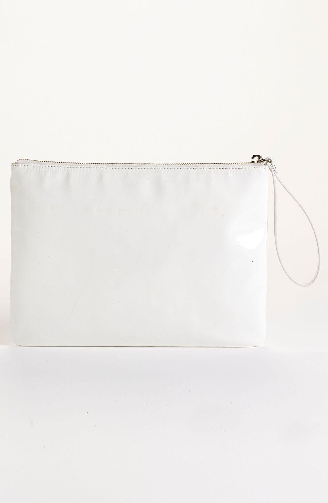 'arm candy' leather pouch, Alternate, color, CREAM MULTI