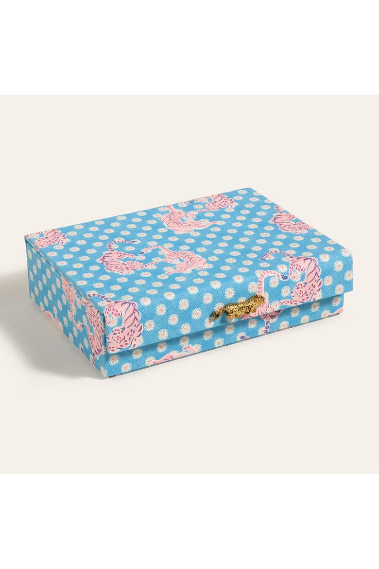 Meilin Jewelry Box 8.5" x 6.5" Artisan, Main, color, Blue