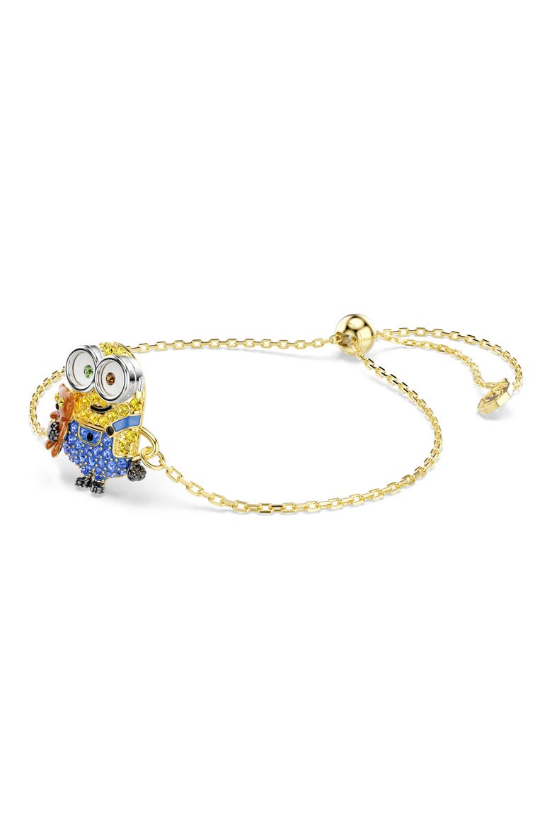 Minions® Bob Crystal Chain Bracelet, Alternate, color, GOLD/ MULTI