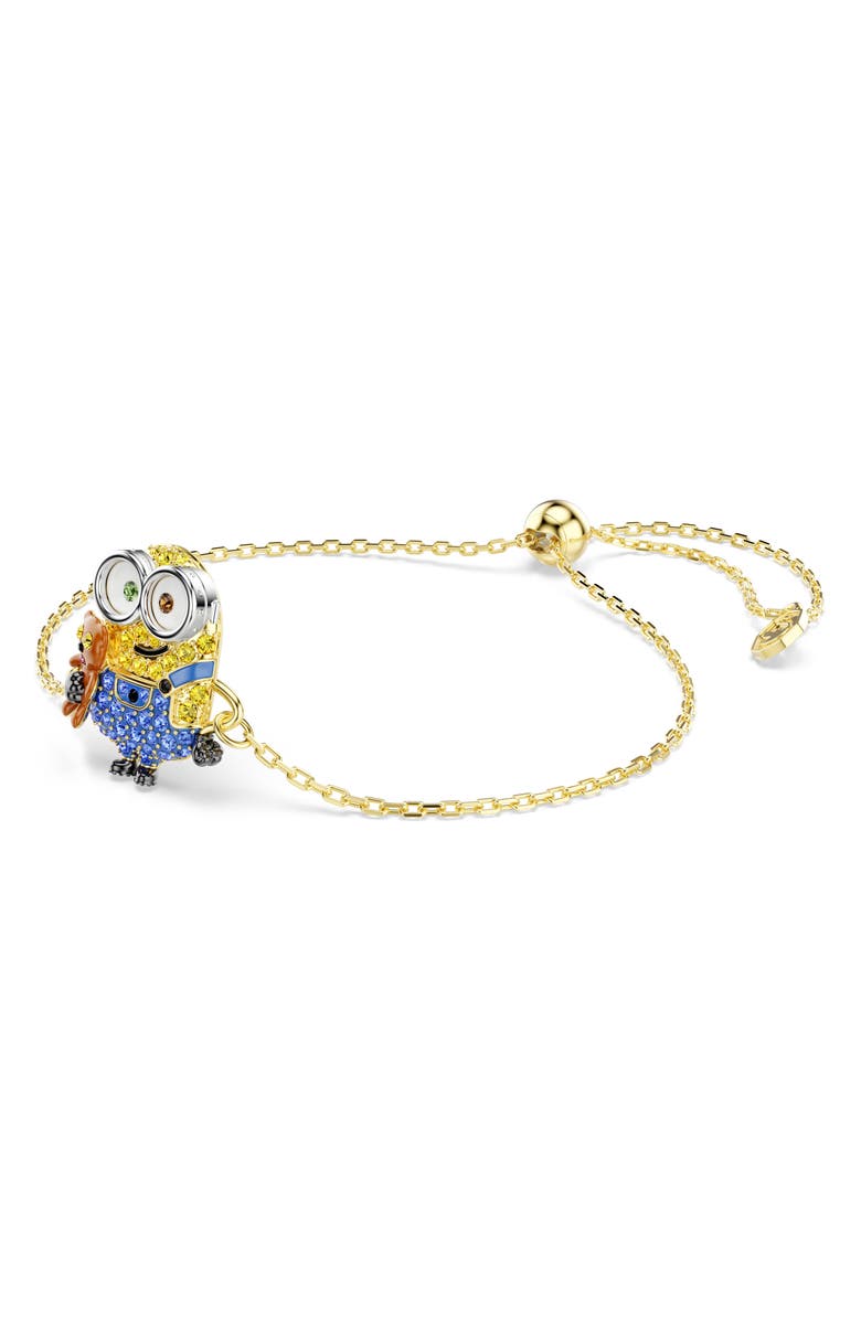 Swarovski Minions<sup>®</sup> Bob Crystal Chain Bracelet, Alternate, color, Gold/ Multi