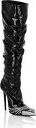 PHILIPP PLEIN Patent Leather Boots Hi-Heels Women
