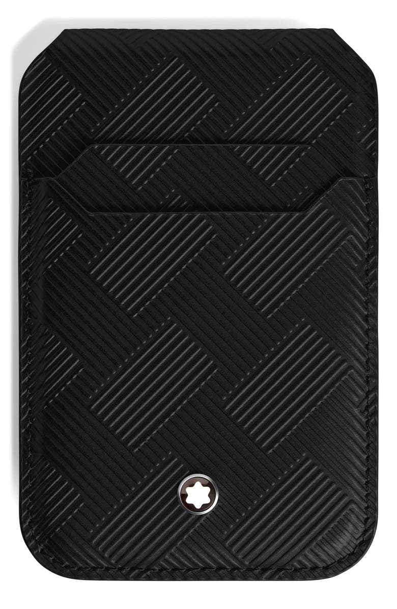 Montblanc MagSafe<sup>®</sup> Compatible Extreme 3.0 Leather Card Holder, Main, color, Black