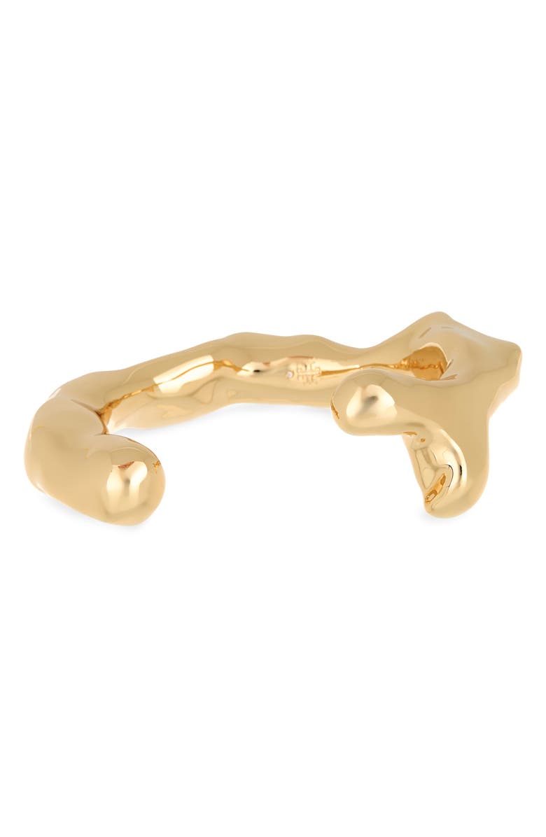 Tory Burch Coral Cuff Bracelet, Alternate, color, Light Brass
