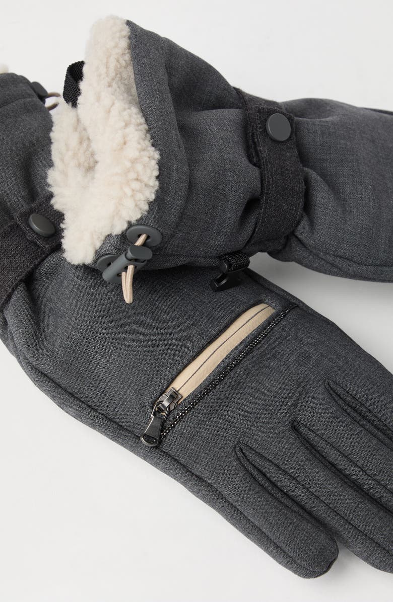 Brunello Cucinelli Tropical Luxury Wool gloves, Alternate, color, 