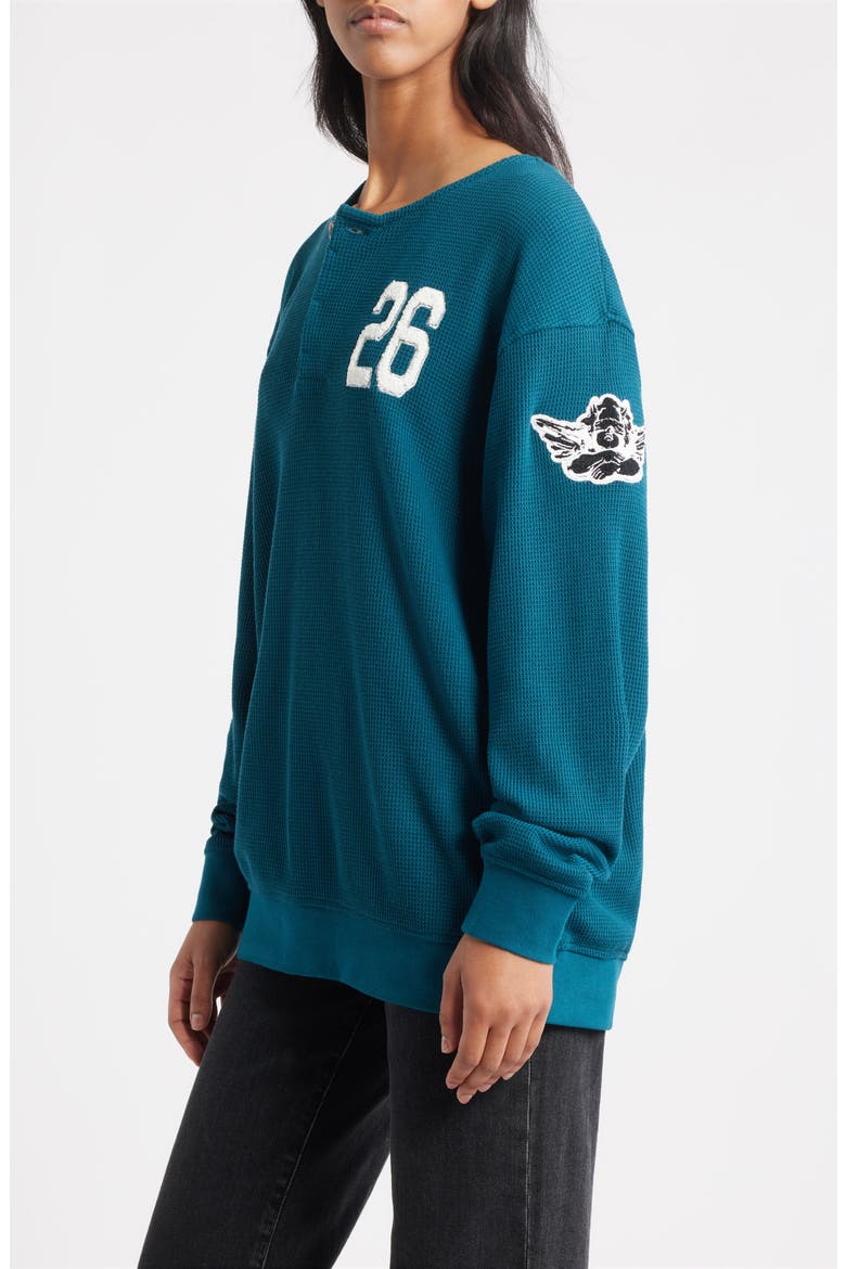 A Little Birdie Told Me Henley, Alternate, color, GREEN