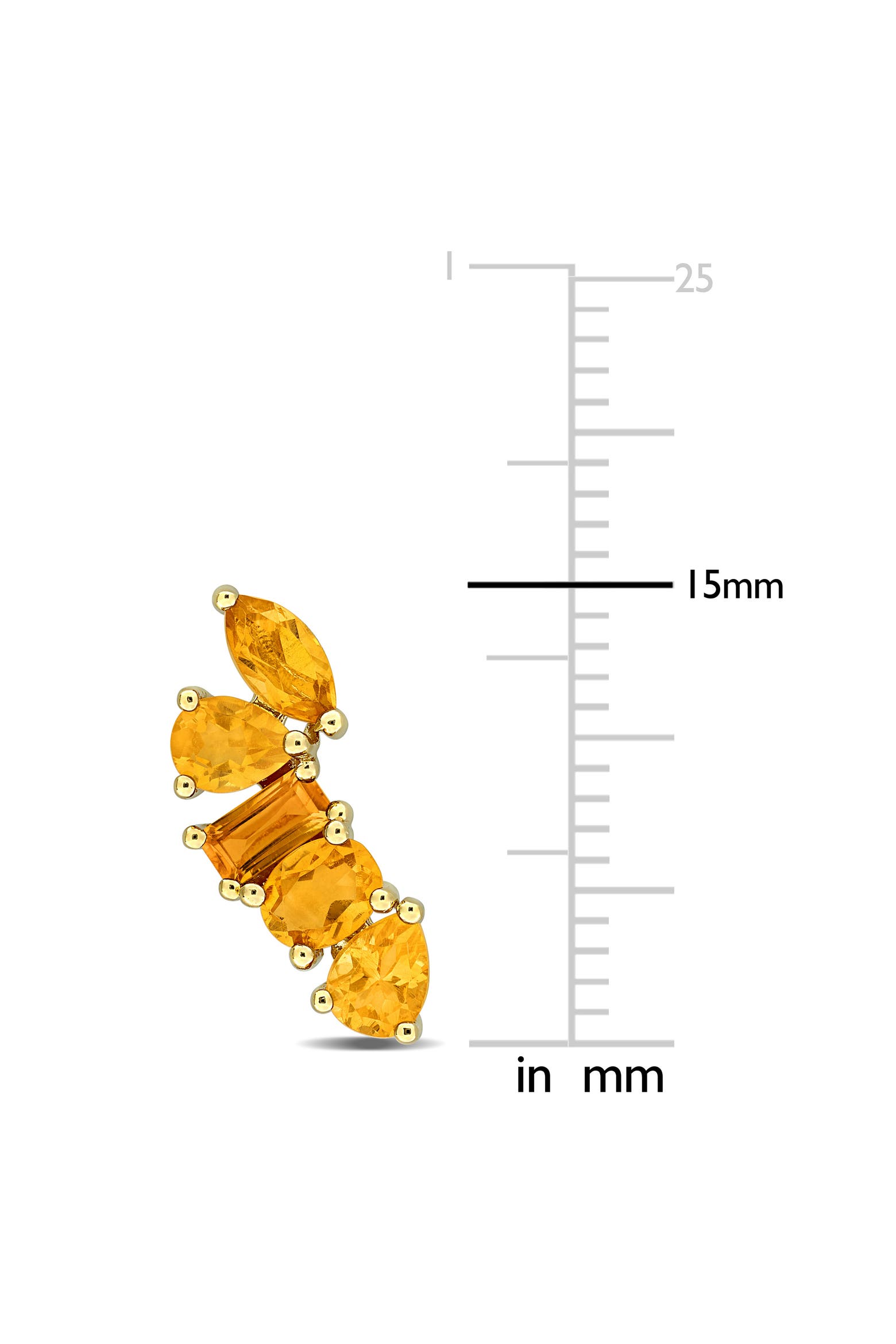 Multi Stud DELMAR Multi-Shaped Citrine Crawler Stud Earrings (Women) | Nordstromrack