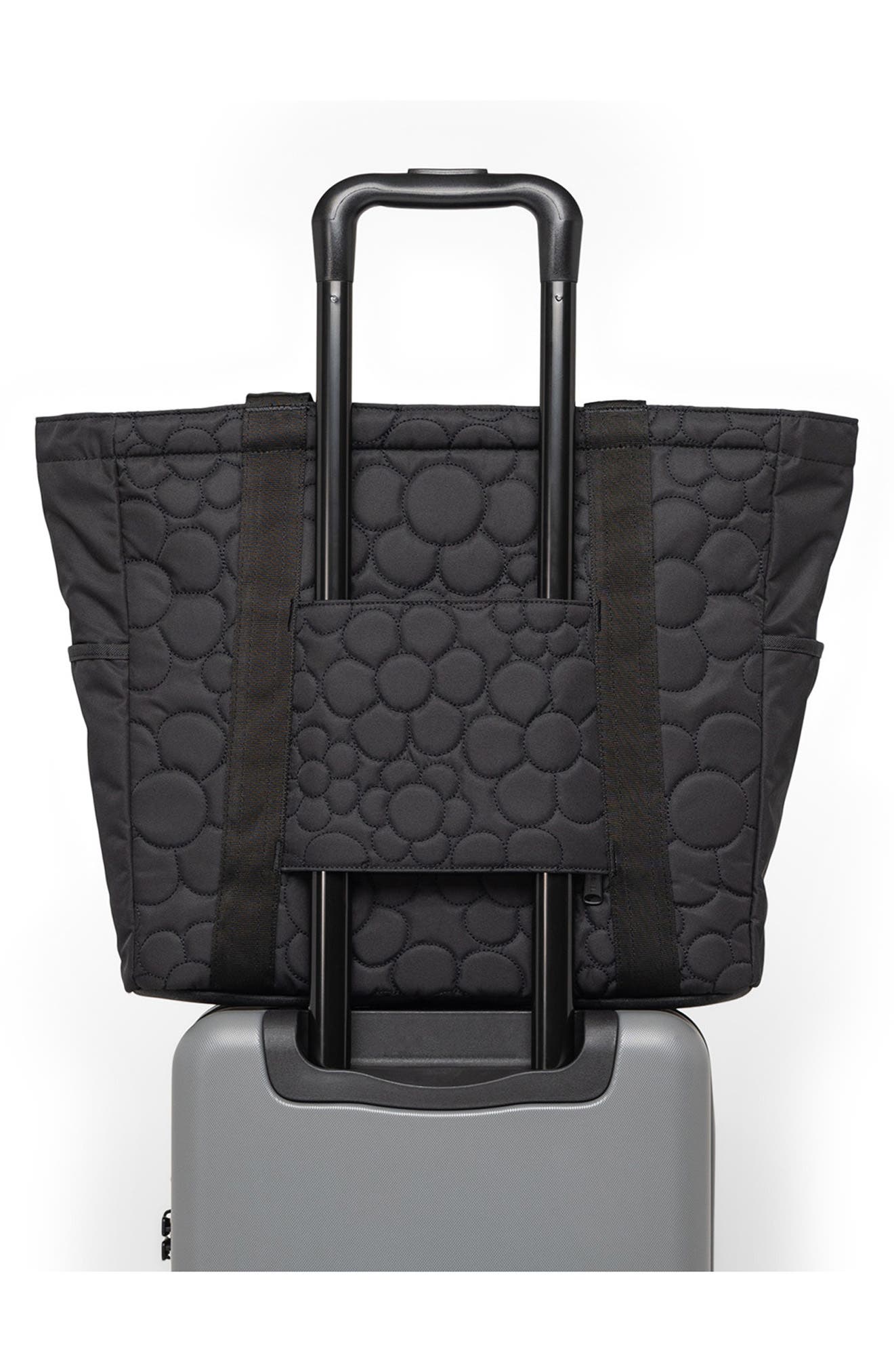 Heritage Recycled Twill Tote, Alternate, color, BLACK TONAL DAISY