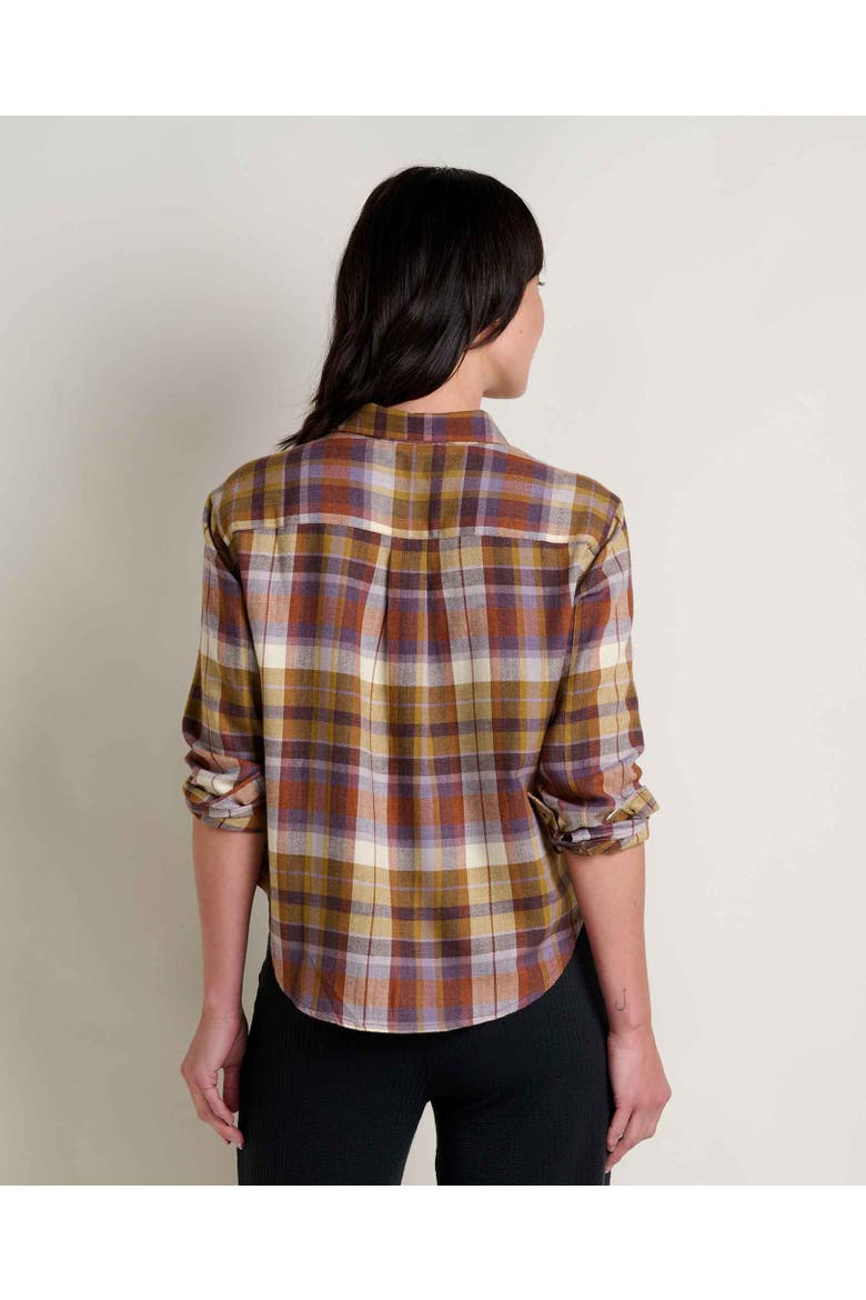 Re-Form Flannel Boxy Long Sleeve Shirt, Alternate, color, Aster Madras