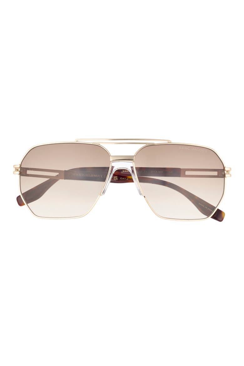 748/S 53mm Polarized Gradient Square Sunglasses, Main, color, GOLD HAVANA
