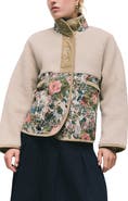NEXT Floral Mixed Media Jacket