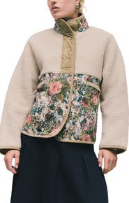 NEXT Floral Mixed Media Jacket