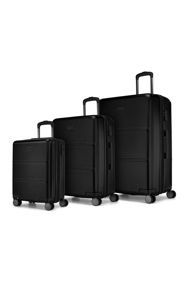 Brussels 3 Piece Hardside Luggage Set with Expansion, Main, color, Black