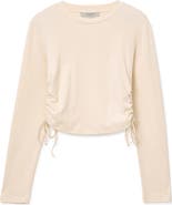 AllSaints Sonny Side Ruched Cotton Top