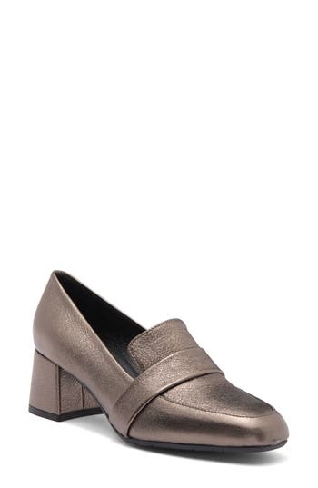 Aquatalia Tamry Block Heel Pump In Bronze