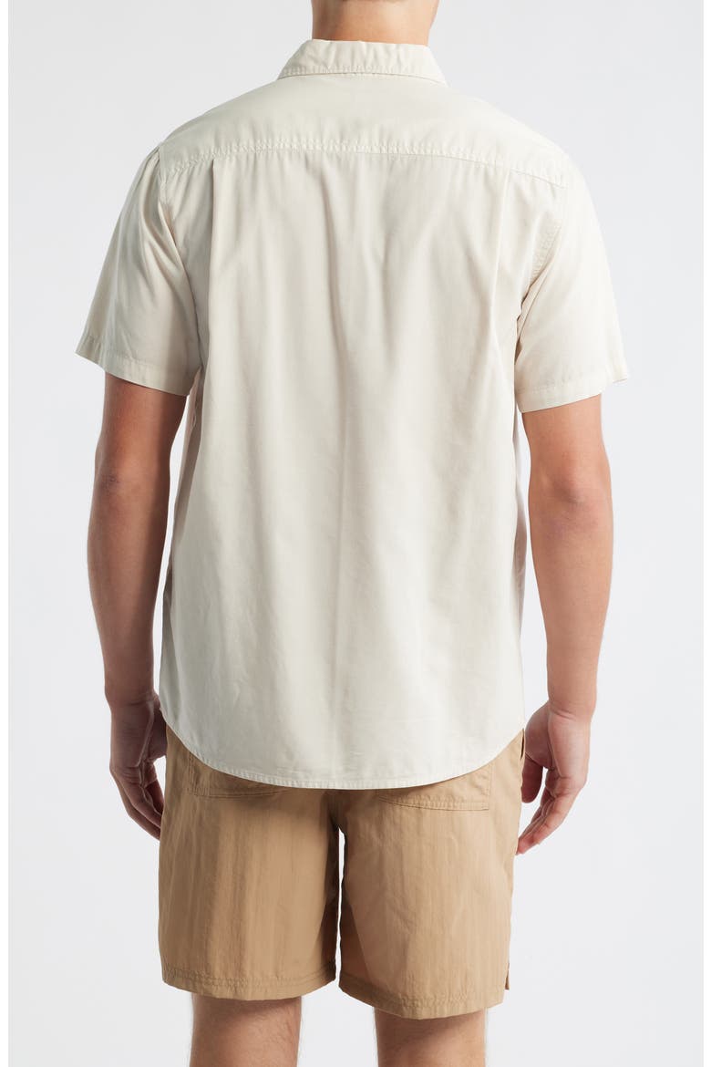 Made to Fade Short Sleeve Cotton & Lyocell Button-Up Shirt, Alternate, color, WHITE