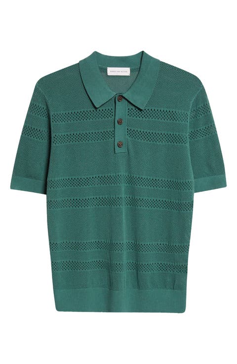 Mercy Mixed Stitch Polo Sweater