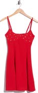 LUV BETSEY Embellished Fit and Flare Cami Dress
