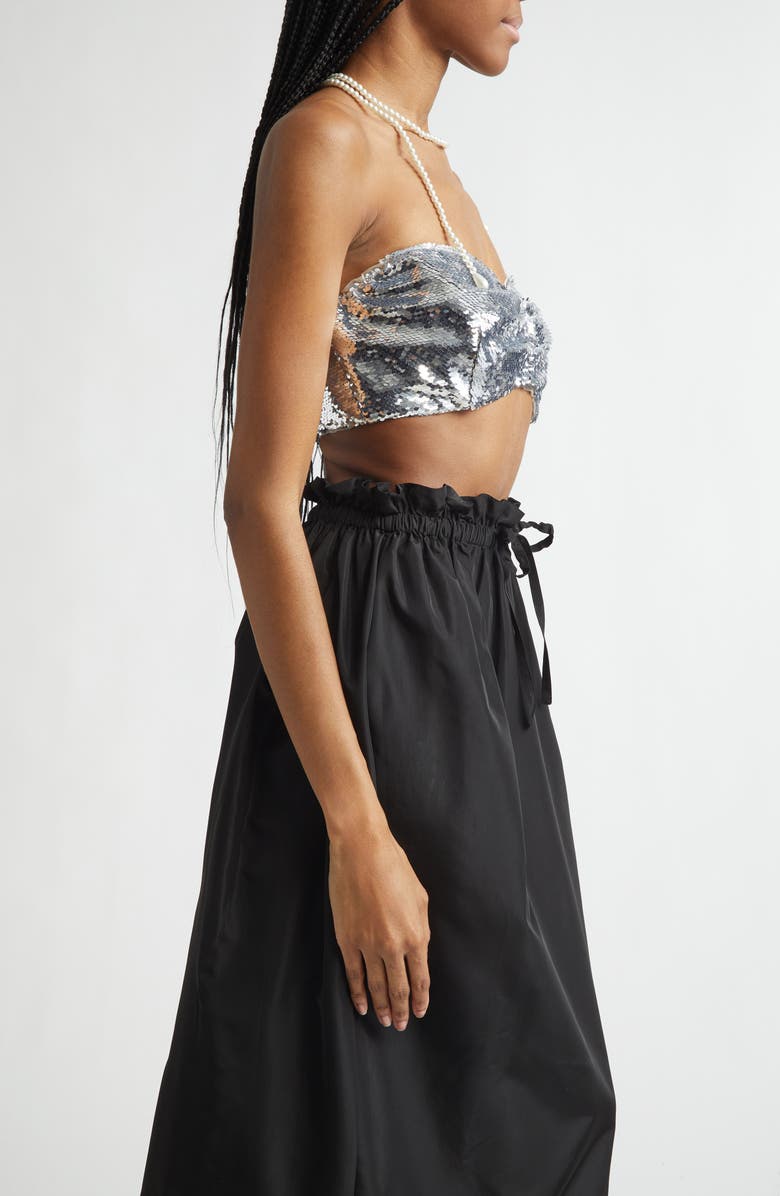 Simone Rocha Sculpt Sequin Bandeau, Alternate, color, Silver