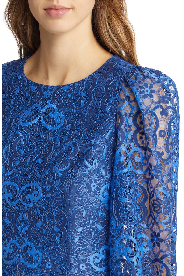 Georgi Lace Long Sleeve Dress, Alternate, color, BOCA BLUE TWO TONE