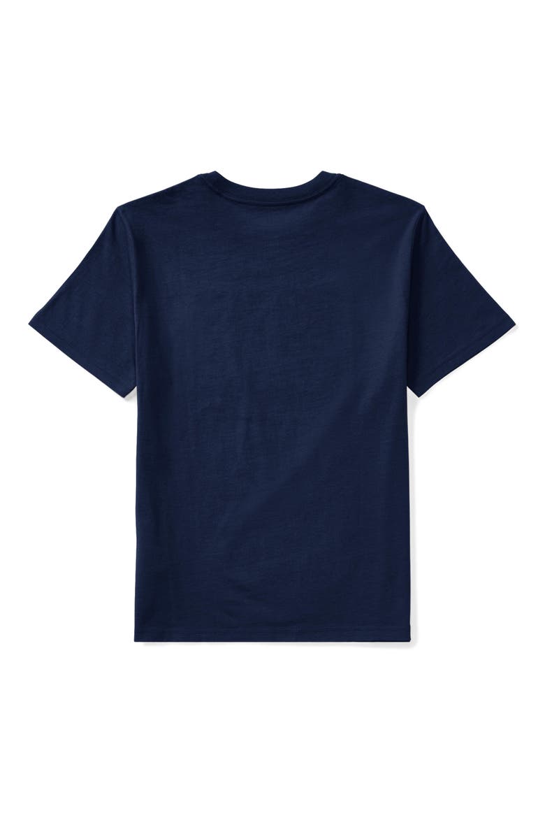 Kids' Flag Appliqué T-Shirt, Alternate, color, NAVY