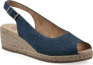 White Mountain Footwear Maize Slingback Wedge Sandal