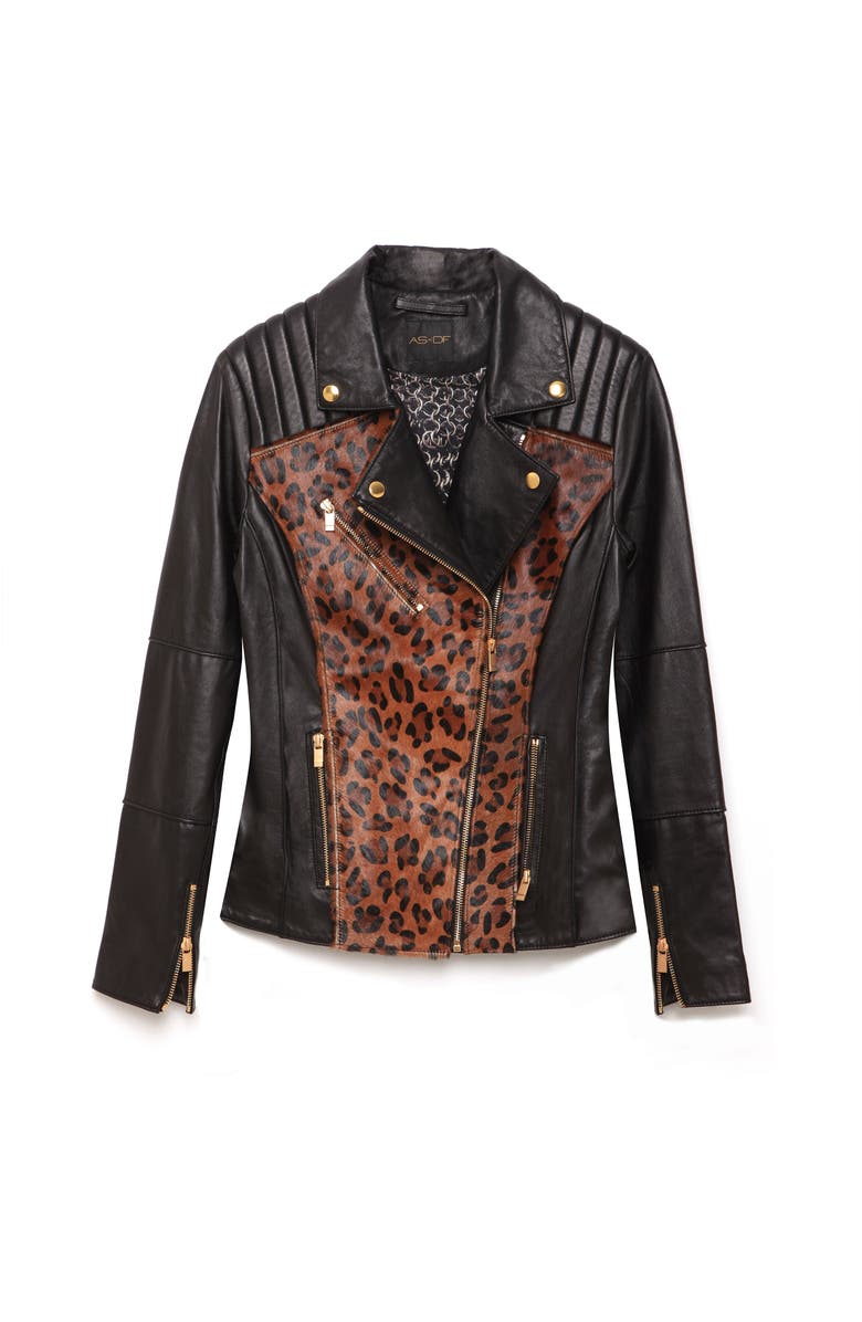 AS by DF Lou Perfecto Leather Jacket, Alternate, color, 