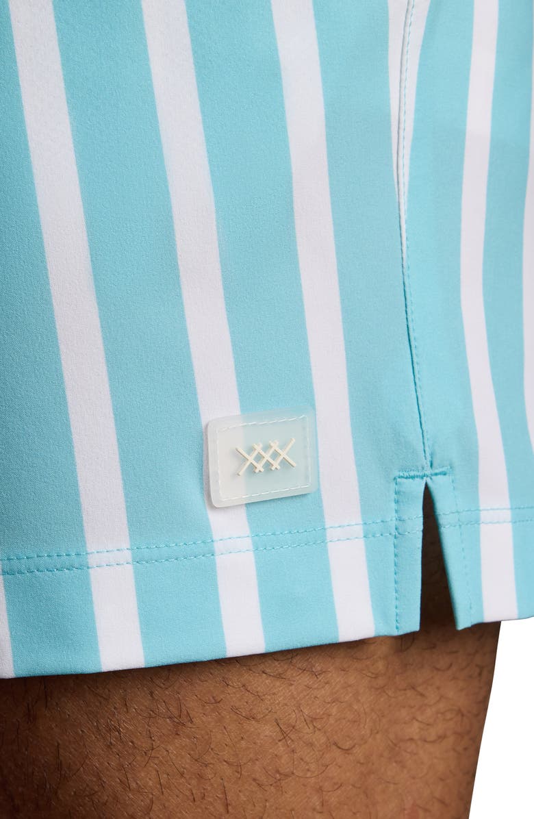 Rhone R and R Wide Stripe Swim Trunks, Alternate, color, Belize Blue Wide Stripe
