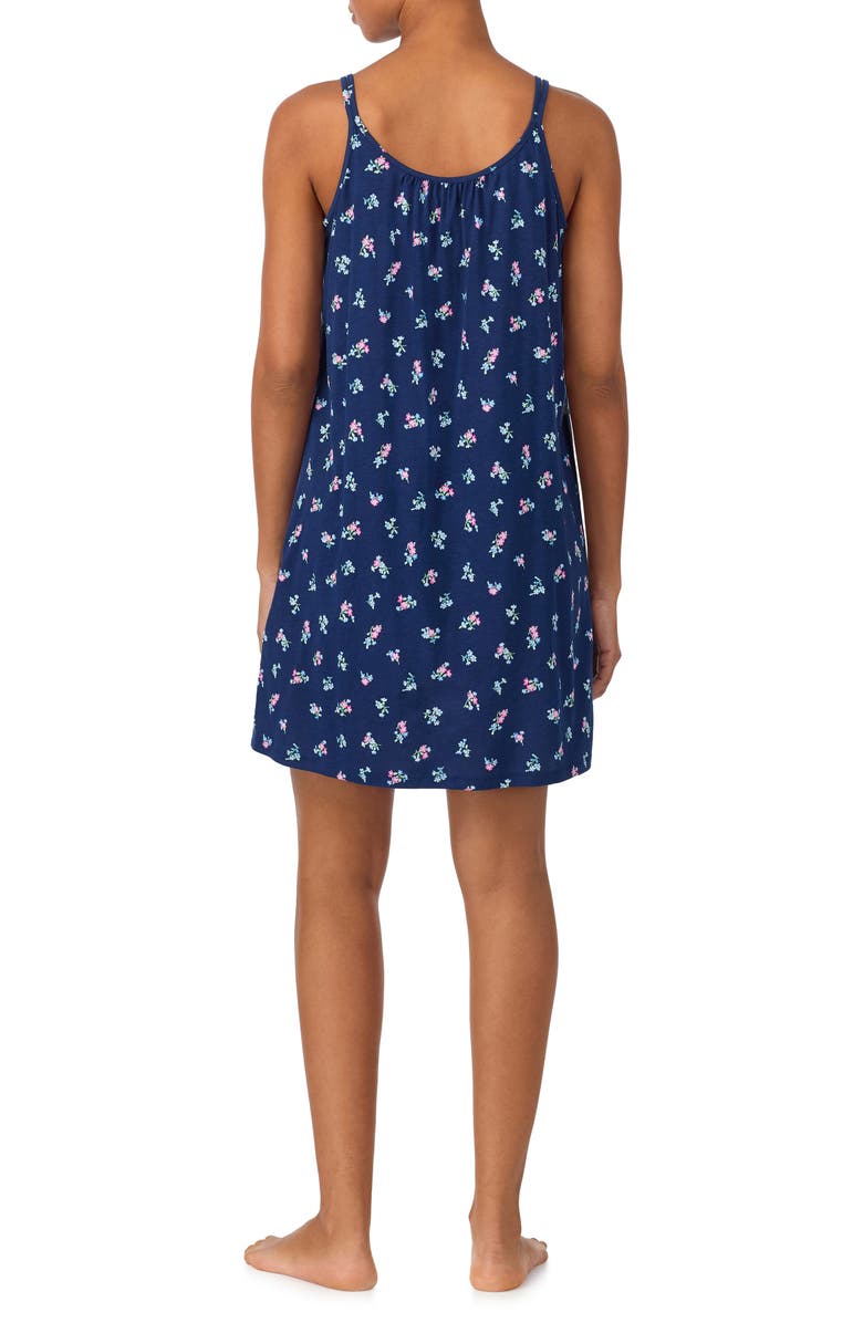 Lauren Ralph Lauren Double Strap Nightgown, Alternate, color, Navy Print