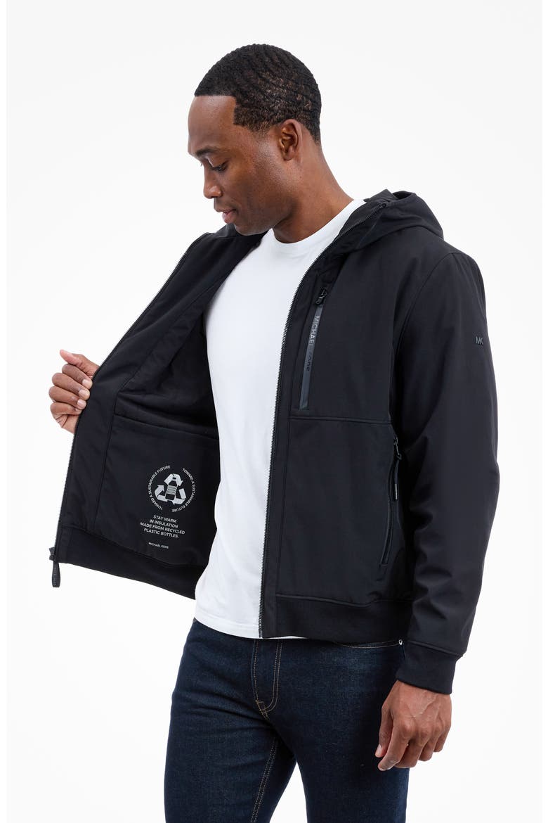 Hooded Soft Shell Jacket, Alternate, color, BLACK
