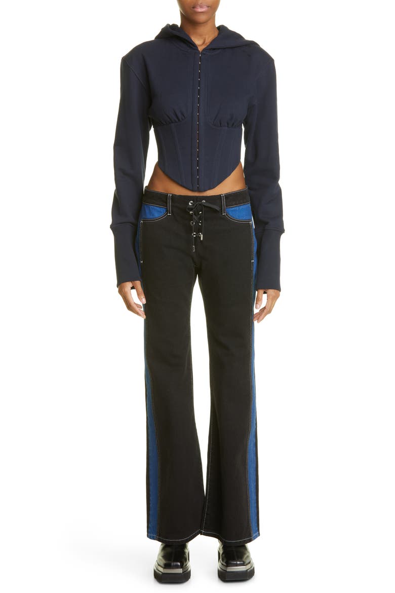 Undercorset Cotton French Terry Hoodie, Alternate, color, NAVY
