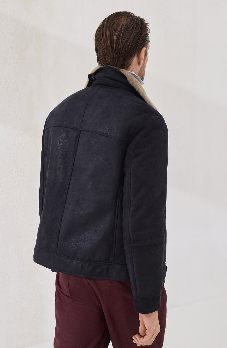 Brunello Cucinelli Shearling jacket, Alternate, color, Black
