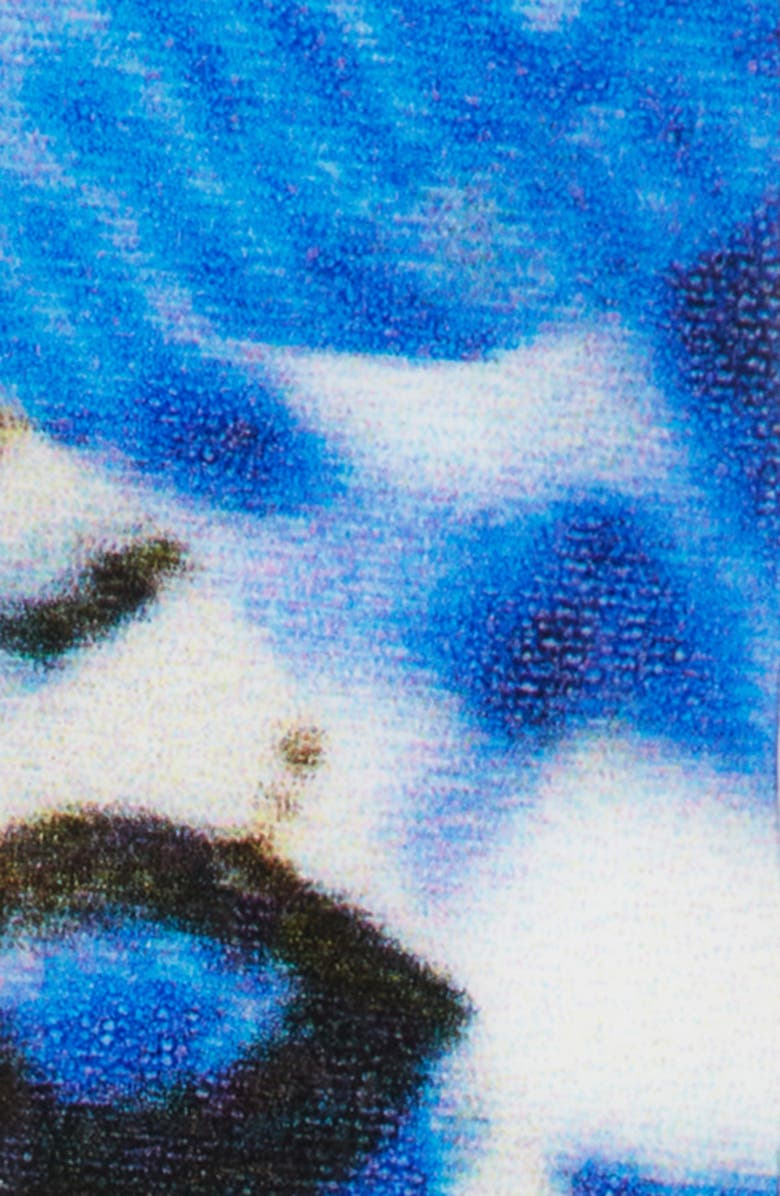 Dries Van Noten Porcelain Print Skinny Leather Belt, Alternate, color, 514 Light Blue