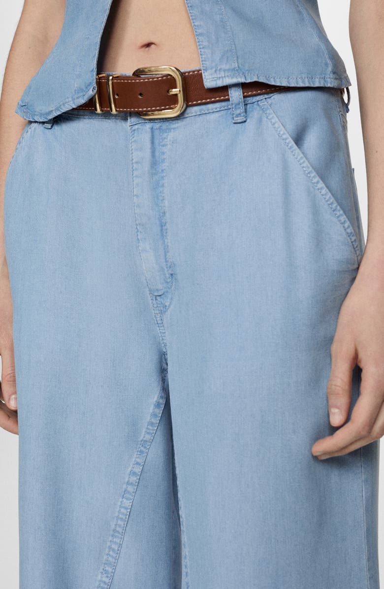 MANGO Sleeveless Button-Up Shirt, Alternate, color, 