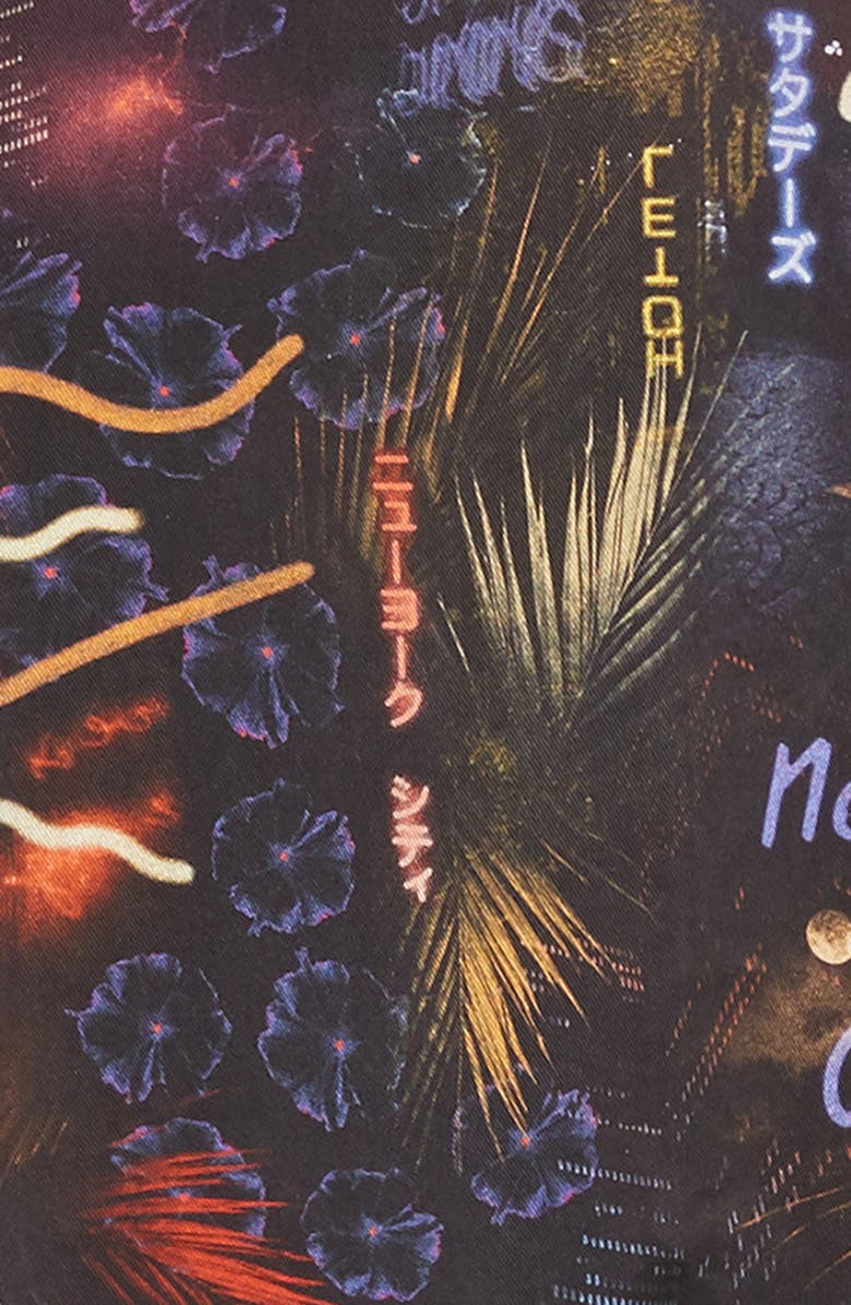 Saturdays NYC Canty Midnight Paradise Short Sleeve Button-Up Camp Shirt, Alternate, color,