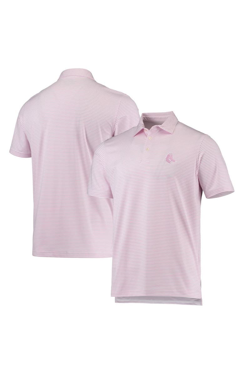 vineyard vines Men's Vineyard Vines Pink/White Boston Red Sox Bradley Stripe Polo, Main, color,