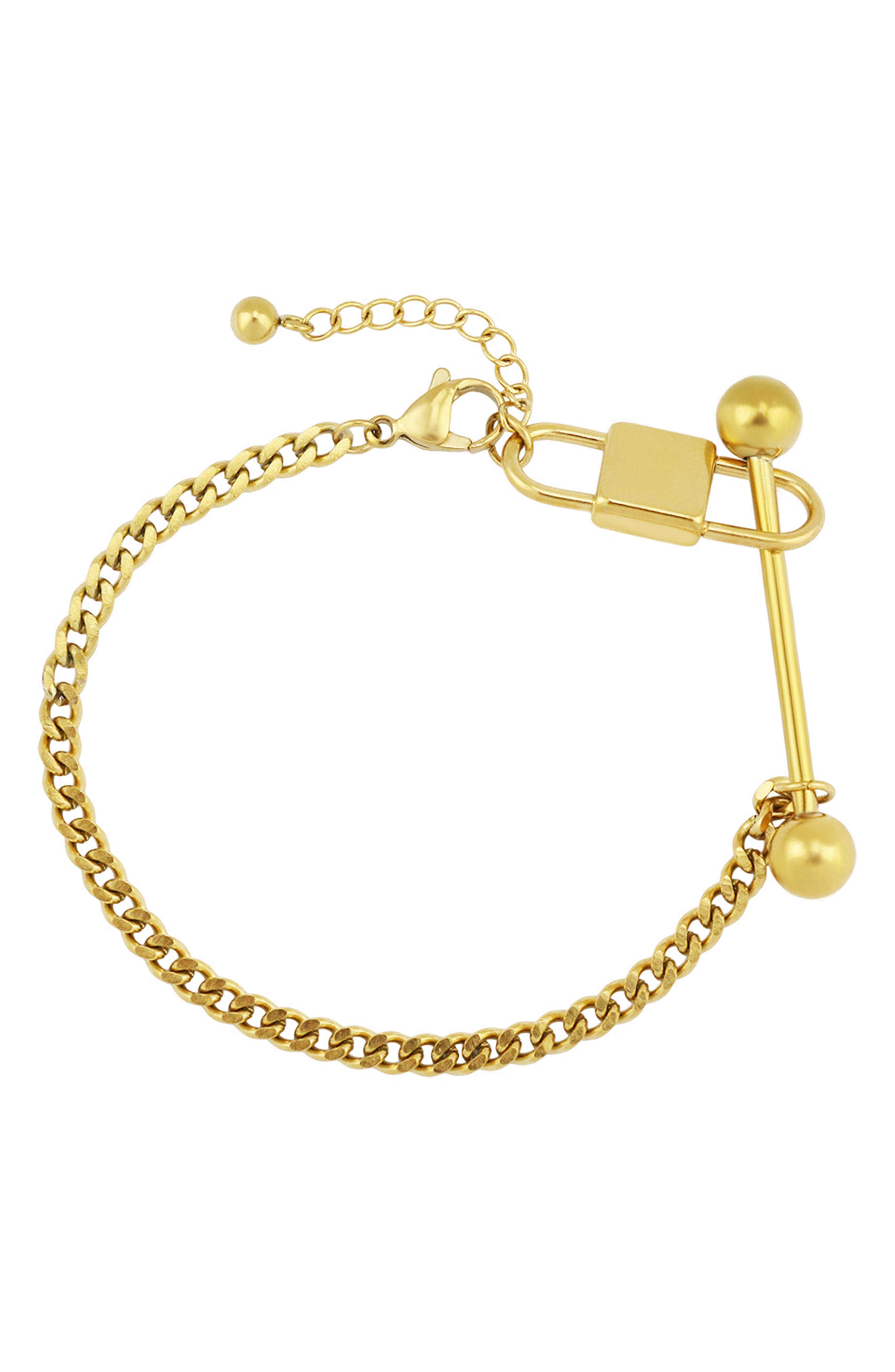 REBL Long Bar Curb Chain Bracelet | Nordstromrack